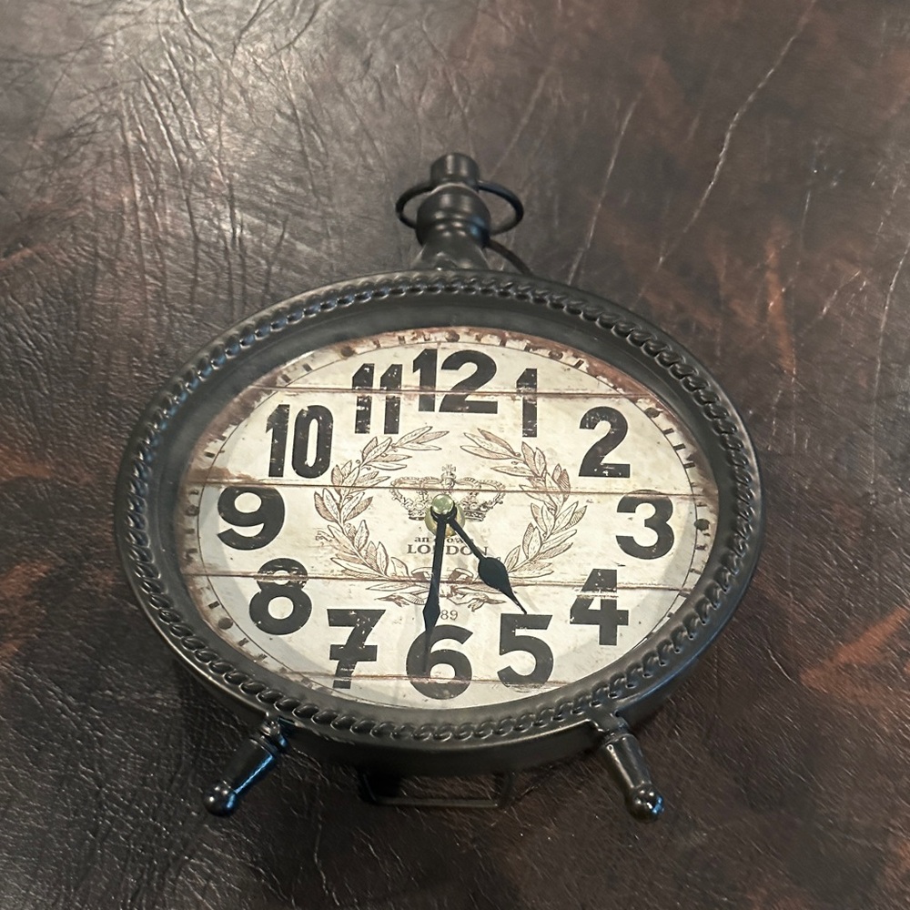 Vintage Black and Cream Wall Clock